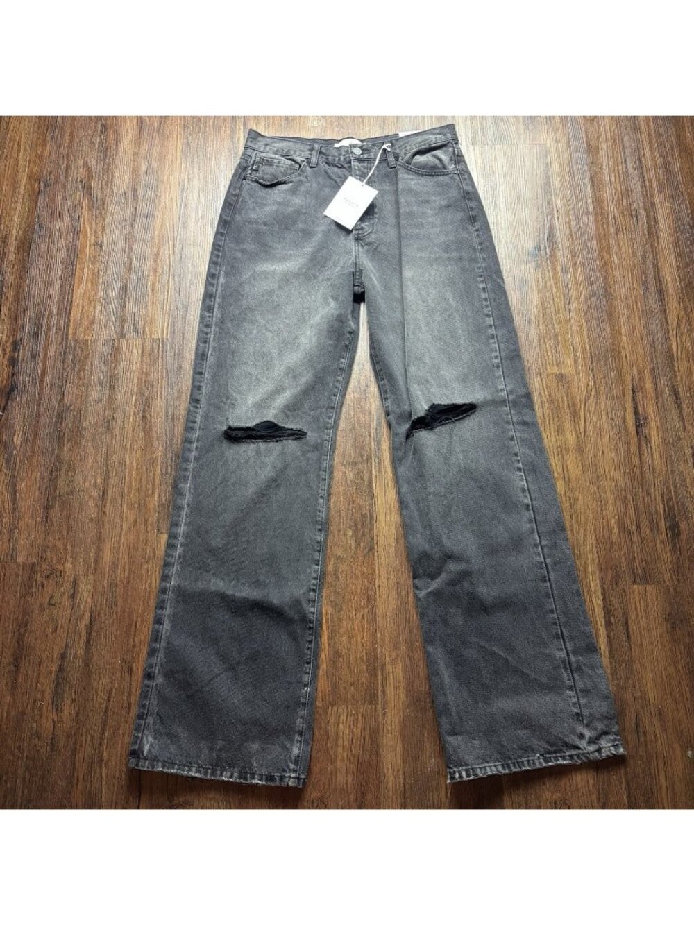 KanCan High Rise Flare Curvy Button Fly Jeans Women's 11/29 Washed Black